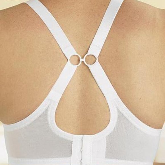 Glamorise 2-N-1 CONVERTIBLE 50F 50G T-Back Racerback Bra Stretch-Lace Nude NEW - Picture 2 of 16